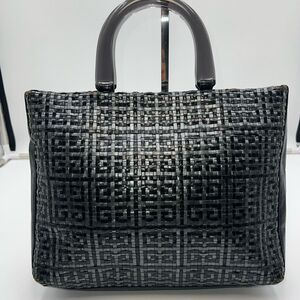 Givenchy Vintage Woven Signature with Acrylic Handles